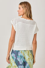 Mystree Floral Yoke Crochet Top - Ivory or Pistachio Mix