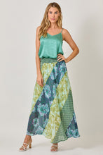Mystree Mixed Print Skirt - Green or Citron Mix