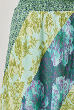 Mystree Mixed Print Skirt - Green or Citron Mix