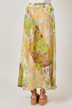 Mystree Mixed Print Skirt - Green or Citron Mix