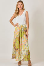 Mystree Mixed Print Skirt - Green or Citron Mix