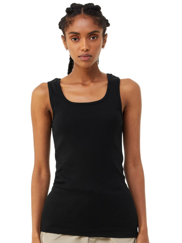 Bella Canvas Women's Micro Rib Tank - Solid Black Blend