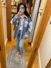 Washed Mix Fabric Loose Fit Shirt