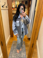 Washed Mix Fabric Loose Fit Shirt