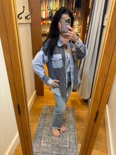 Washed Mix Fabric Loose Fit Shirt