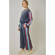 Color Block Terry Sweatpants - Navy Combo