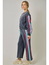 Color Block Terry Sweatpants - Navy Combo