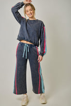 Color Block Terry Sweatpants - Navy Combo