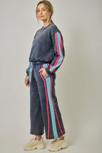 Color Block Terry Sweatpants - Navy Combo