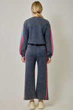 Color Block Terry Sweatpants - Navy Combo