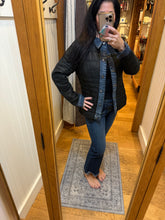 Kenza Two-Material Denim Puffer Jacket - Black or White