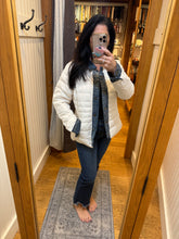 Kenza Two-Material Denim Puffer Jacket - Black or White