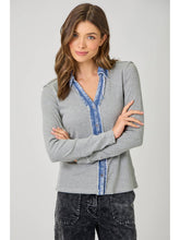 Washed Thermal Button Down Top - Assorted Colors