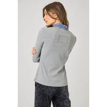 Washed Thermal Button Down Top - Assorted Colors