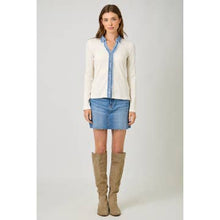 Washed Thermal Button Down Top - Assorted Colors