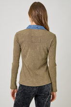 Washed Thermal Button Down Top - Assorted Colors