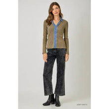 Washed Thermal Button Down Top - Assorted Colors