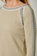 Raglan Sleeve Trim Detail Sweater Top - Black or Ivory