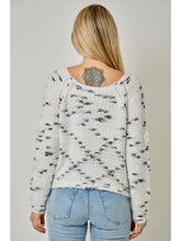 Boat Neck Marled Sweater - White