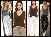 Sequin V-Neck Tank Tops - Assorted Colors