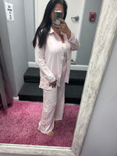 Vintage Havana Square Crochet Insert Button Up - Soft Pink/Peach/White/Soft Silver