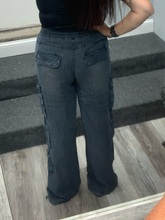 VINTAGE HAVANA DARK DENIM WASHED TENCEL CARGO PANT