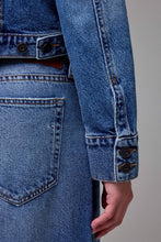 Hidden Medium Pearl Embellished Fitted Trucker Jacket - Embellishment Blue