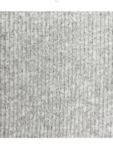 Brushed Ribbed Hacci Oversized Deep V Sweat Shirt With Tie Sides - Heather Grey, Aloe or Windward Blue