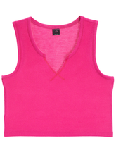 Brushed Super Soft Waffle Sleeveless Tank Top - Barbie Pink or Artic Wolf