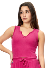 Brushed Super Soft Waffle Sleeveless Tank Top - Barbie Pink or Artic Wolf