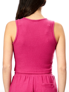 Brushed Super Soft Waffle Sleeveless Tank Top - Barbie Pink or Artic Wolf