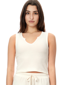 Brushed Super Soft Waffle Sleeveless Tank Top - Barbie Pink or Artic Wolf