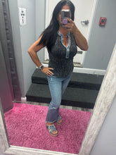 Mystree Washed Thermal Sleeveless Henley Top - Black, Grey,  BluePurple or Cream