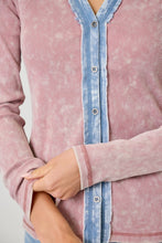 Washed Thermal Button Down Top - Assorted Colors