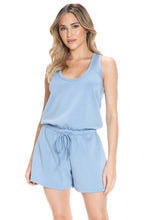 Ariella Scuba Romper With Pockets - Black Or Denim Blue
