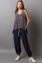 POL Sleeveless v-neck babydoll loose fit knit top - Assorted Colors