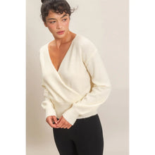 Wrap V Neck Sweater - Assorted Colors