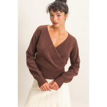 Wrap V Neck Sweater - Assorted Colors