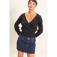 Wrap V Neck Sweater - Assorted Colors