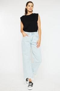 KANCAN HIGH RISE SLIM WIDE LEG JEANS - LIGHT