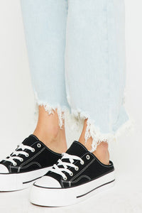 KANCAN HIGH RISE SLIM WIDE LEG JEANS - LIGHT