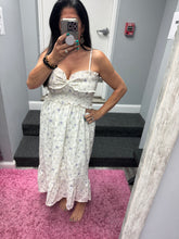 Ruffled Top Floral Midi Dress - Sage or Lavender