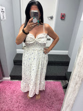 Ruffled Top Floral Midi Dress - Sage or Lavender