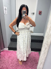 Ruffled Top Floral Midi Dress - Sage or Lavender