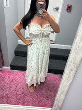 Ruffled Top Floral Midi Dress - Sage or Lavender