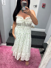 Ruffled Top Floral Midi Dress - Sage or Lavender