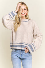 Long Sleeve Crew Neck Sweater - Oatmeal