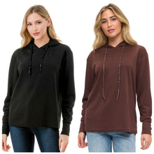 Ariella Hoodie W/ Sequin Detail - Black or Chocolate