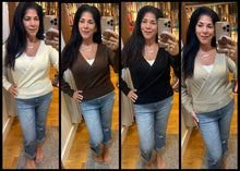 Wrap V Neck Sweater - Assorted Colors