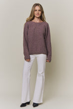 Convertible Twist Detail Knit Sweater in Purple Multi
